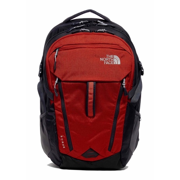 the north face red backpack